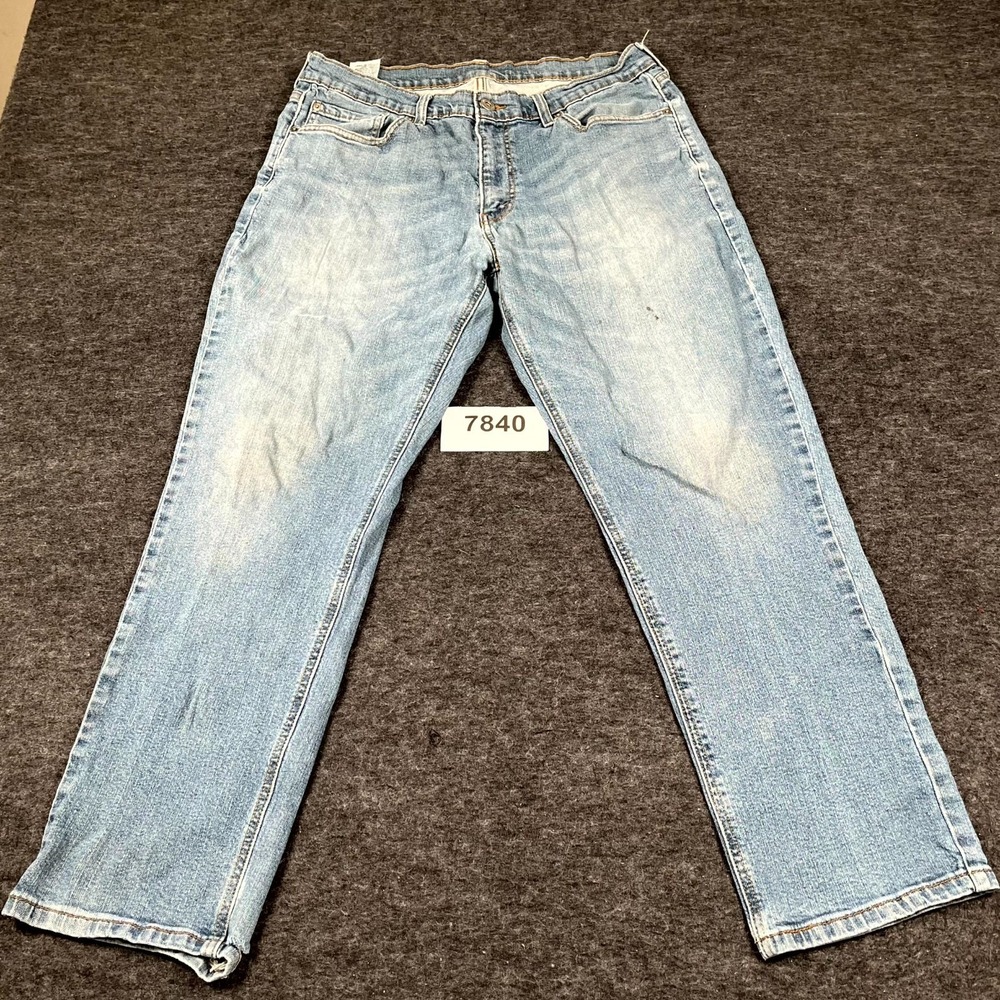 Levi's Jeans Mens 36x30 Blue Denim‎ Cotton Stretch Medium Wash Straight Leg
